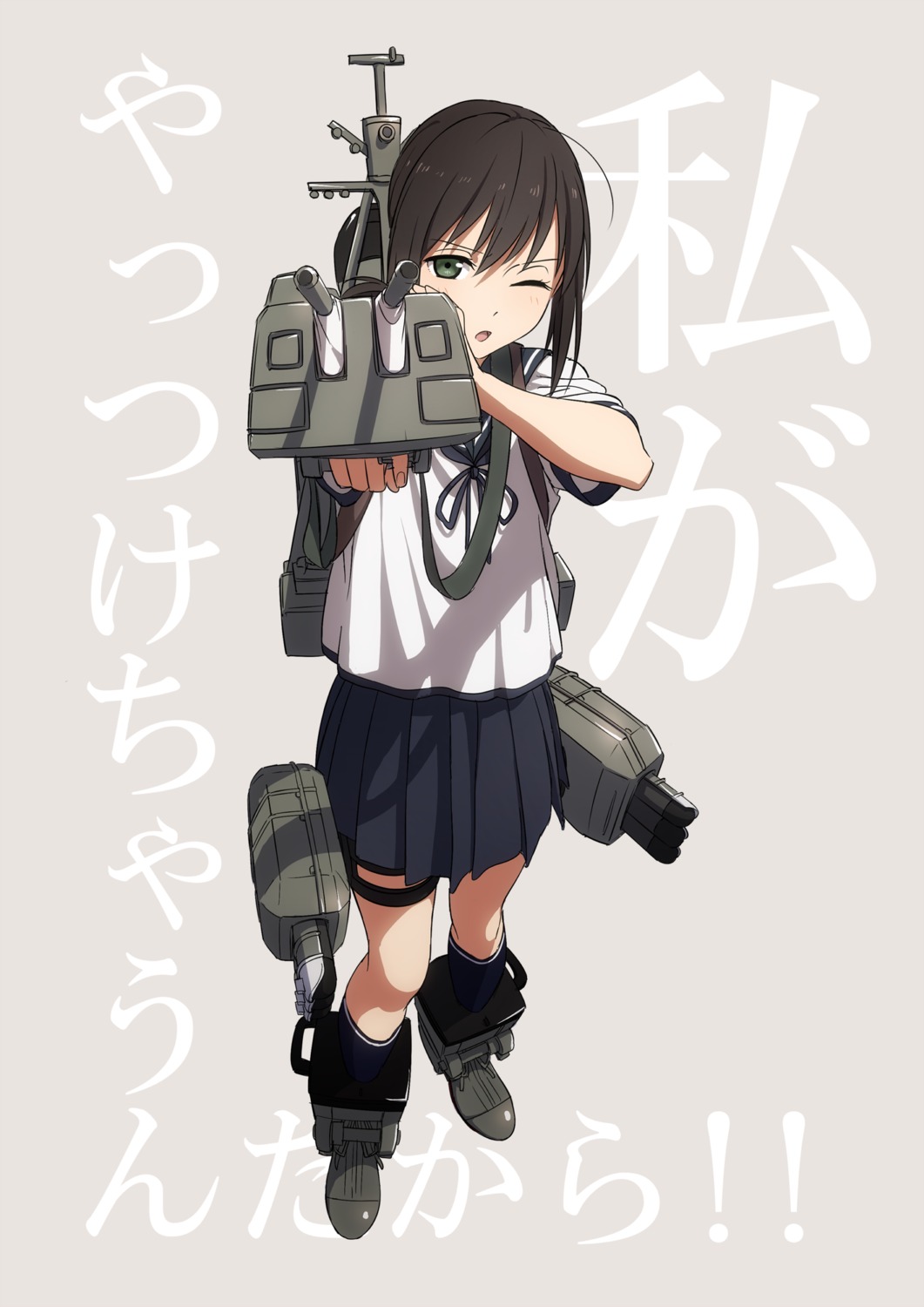 fubuki_(kancolle), kantai_collection, kinosuke, seifuku, weapon