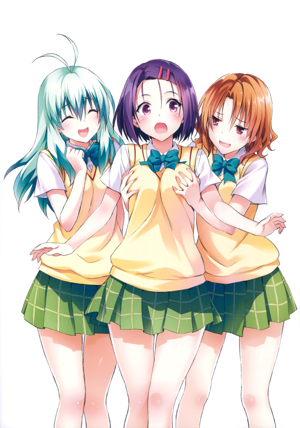 breast_grab, momioka_risa, run_elsie_jewelria, sairenji_haruna, seifuku, to_love_ru, to_love_ru_darkness, yabuki_kentarou