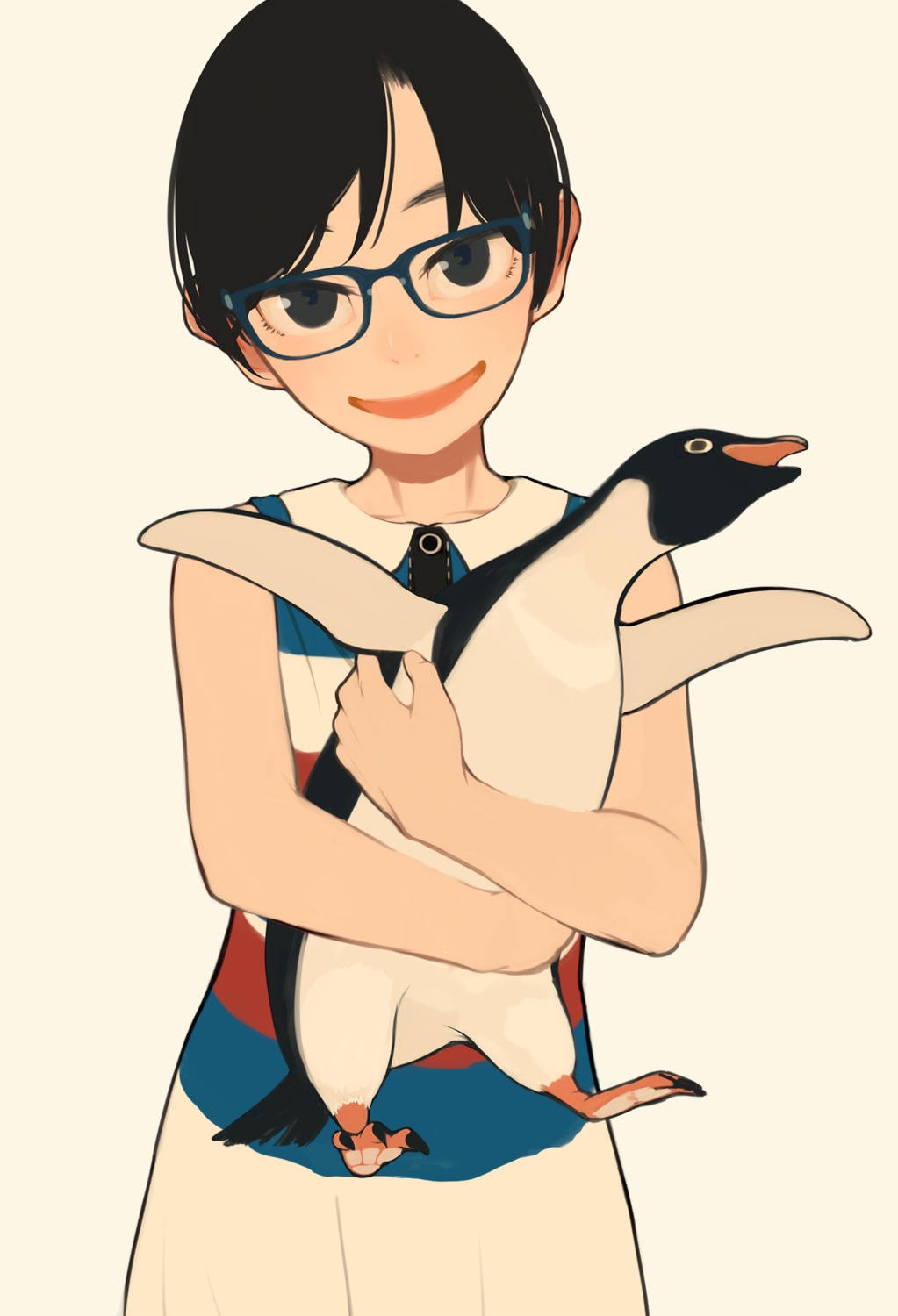 dress, hieda_yawe, megane