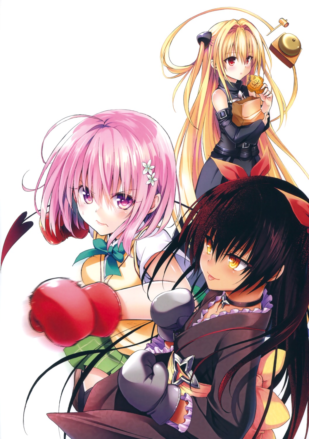 dress, konjiki_no_yami, momo_velia_deviluke, nemesis, seifuku, tail, to_love_ru, to_love_ru_darkness