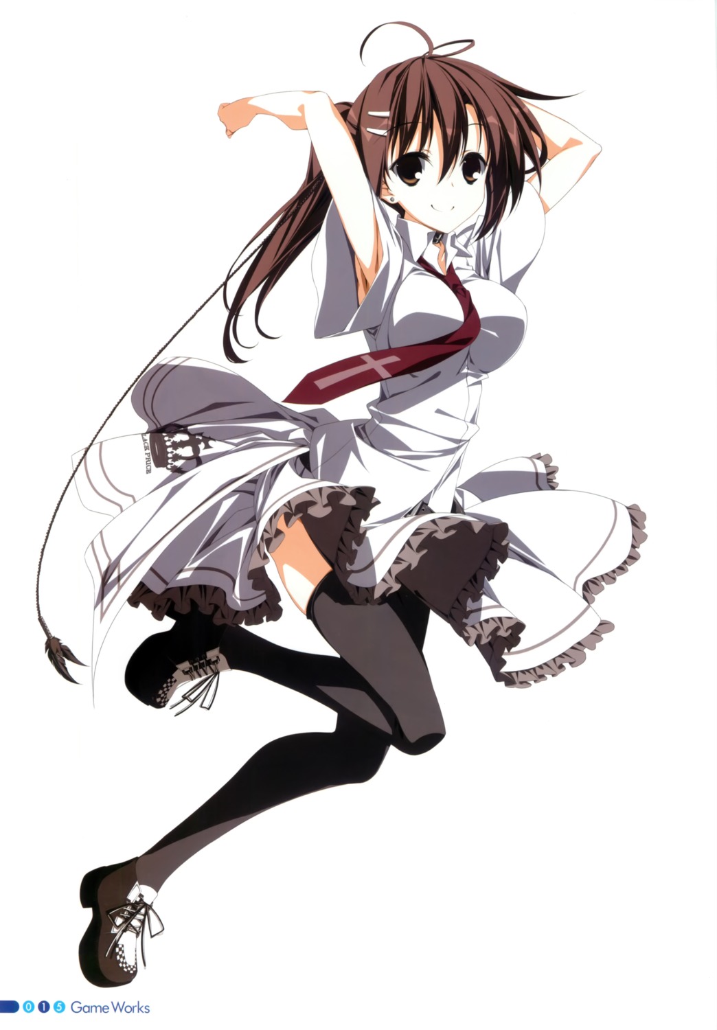 kagome, minakami_yuki, seifuku, subarashiki_hibi, thighhighs