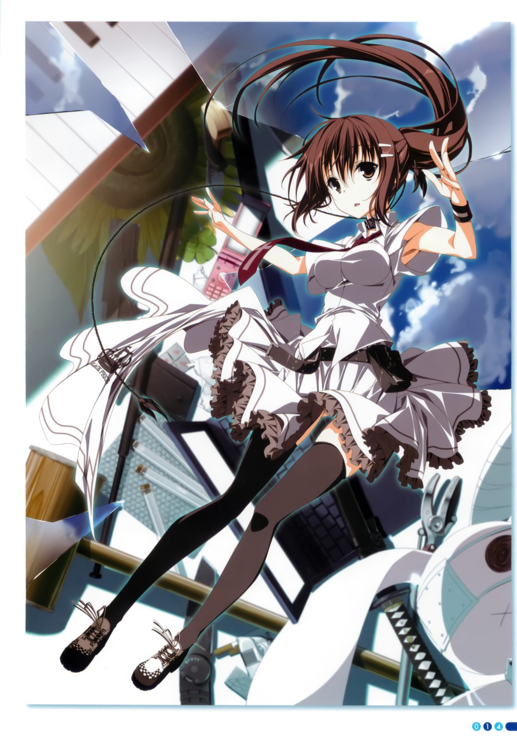 kagome, minakami_yuki, seifuku, subarashiki_hibi, sword, thighhighs