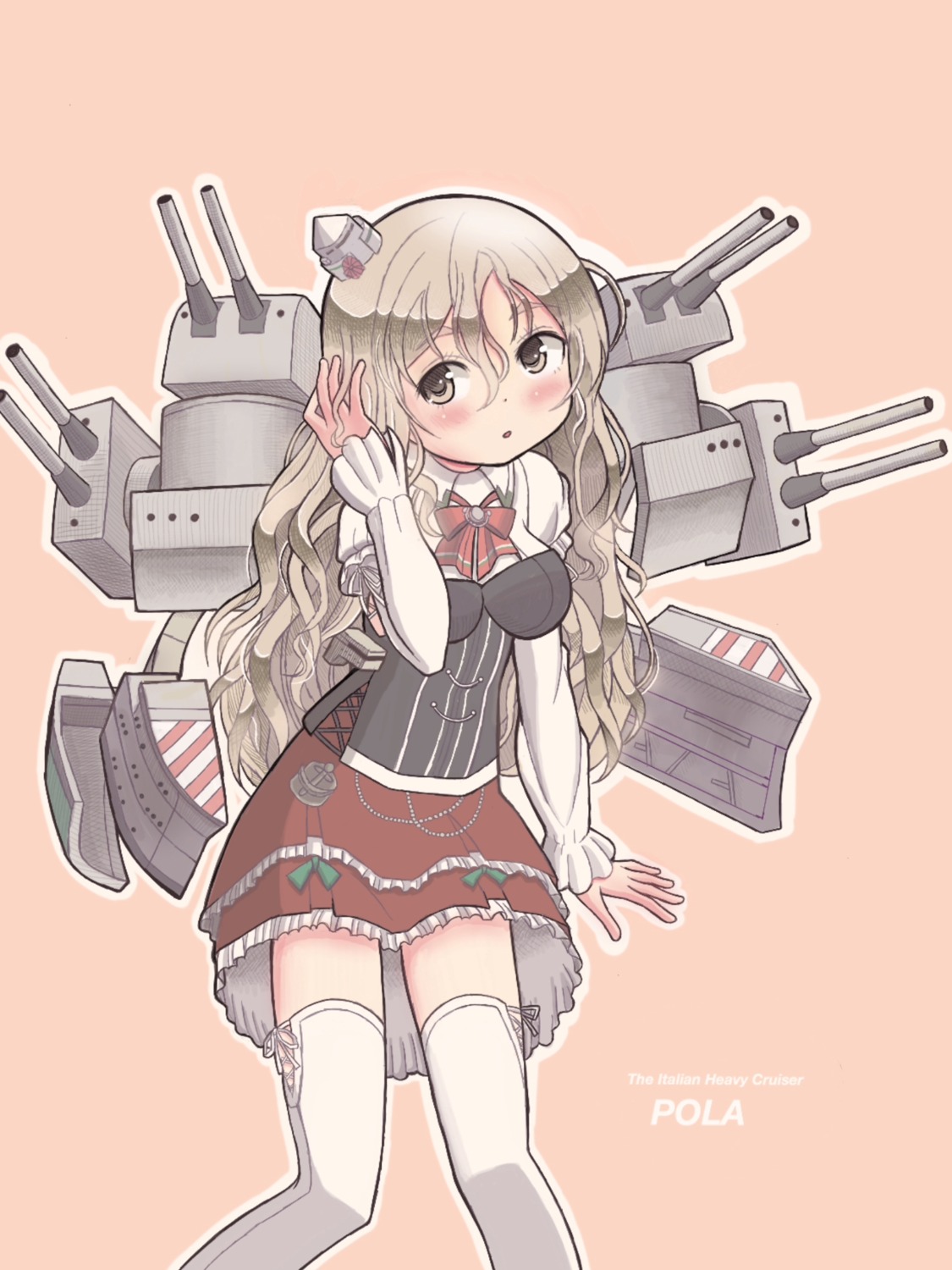 kantai_collection, mikoko1, pola_(kancolle), thighhighs, weapon