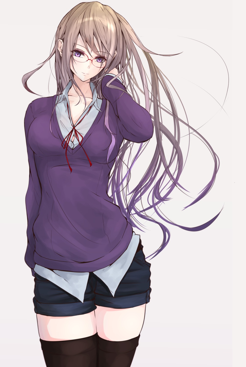akiyama_cz4a, megane, thighhighs, touhou, yakumo_yukari