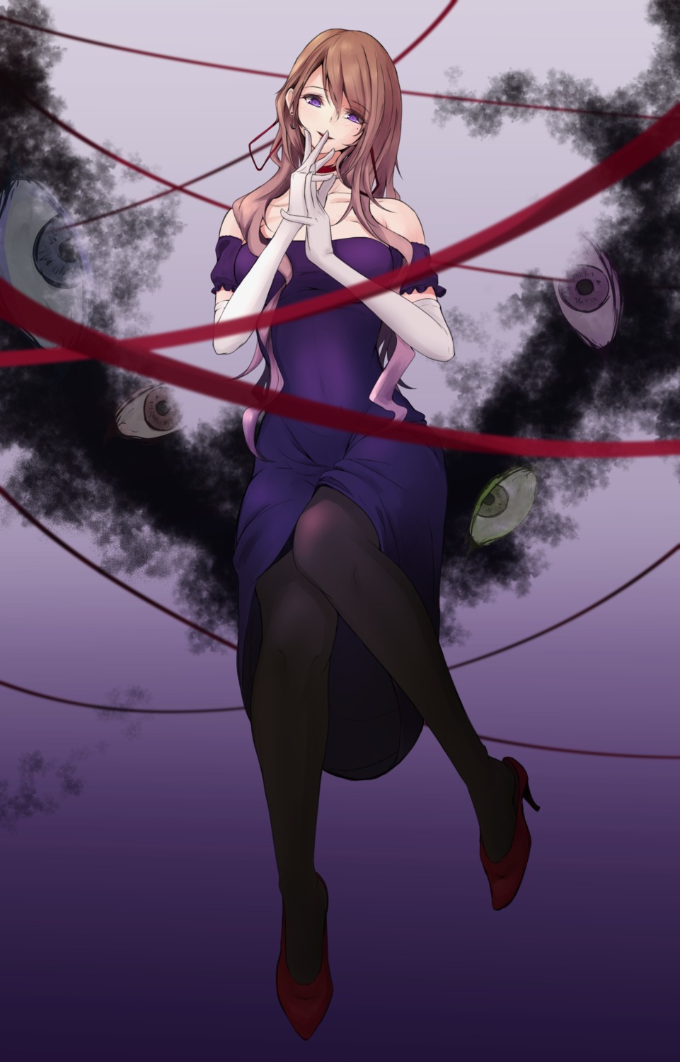 akiyama_cz4a, dress, heels, pantyhose, touhou, yakumo_yukari