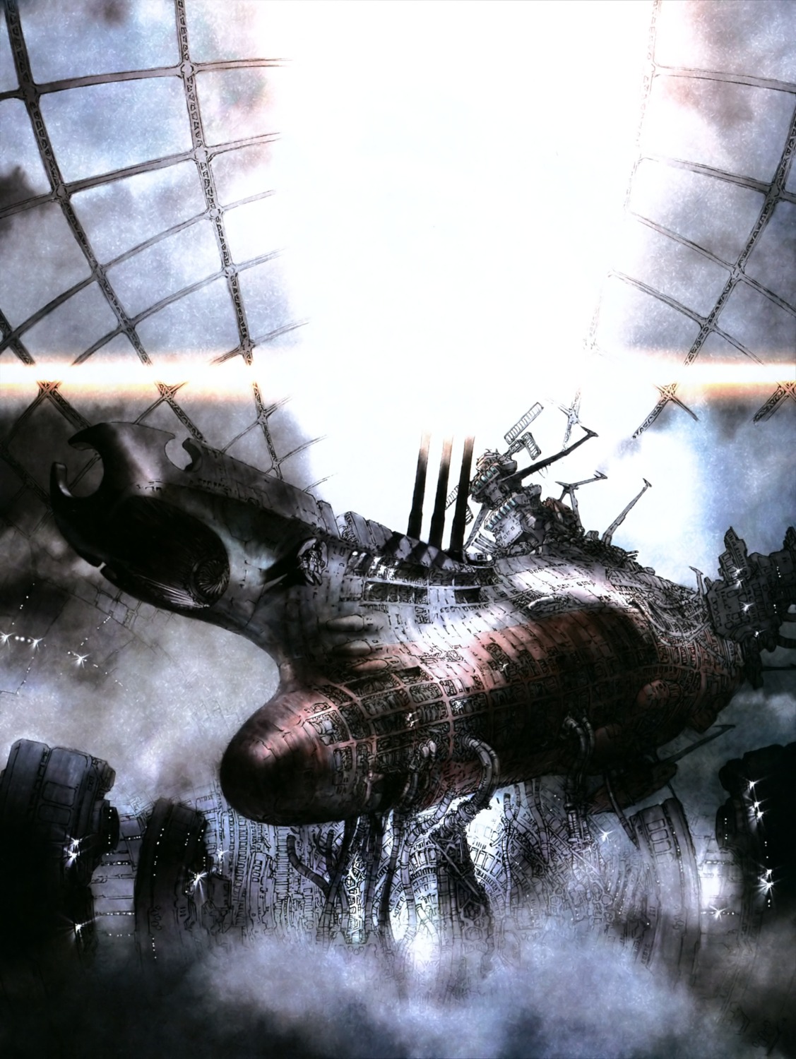 kobayashi_makoto, landscape, uchuu_senkan_yamato, uchuu_senkan_yamato_2202