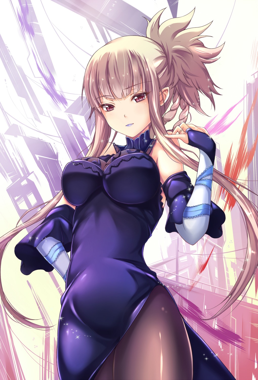 aoki_hagane_no_arpeggio, dress, kongou_(aoki_hagane_no_arpeggio), pantyhose, taka-kun