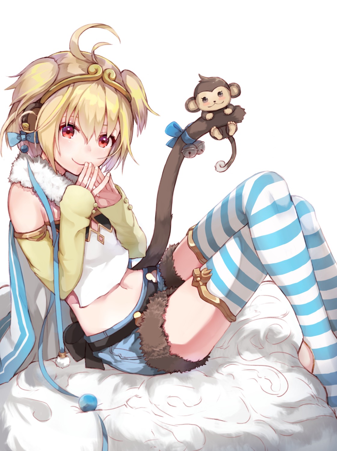 andira_(granblue_fantasy), animal_ears, granblue_fantasy, mugcup, tail, thighhighs