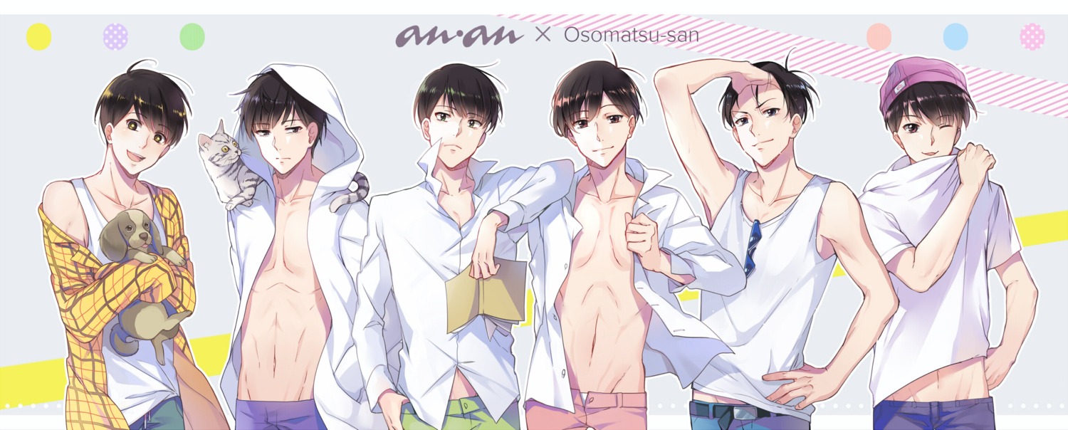 ekita_xuan, male, matsuno_choromatsu, matsuno_ichimatsu, matsuno_juushimatsu, matsuno_karamatsu, matsuno_osomatsu, matsuno_todomatsu