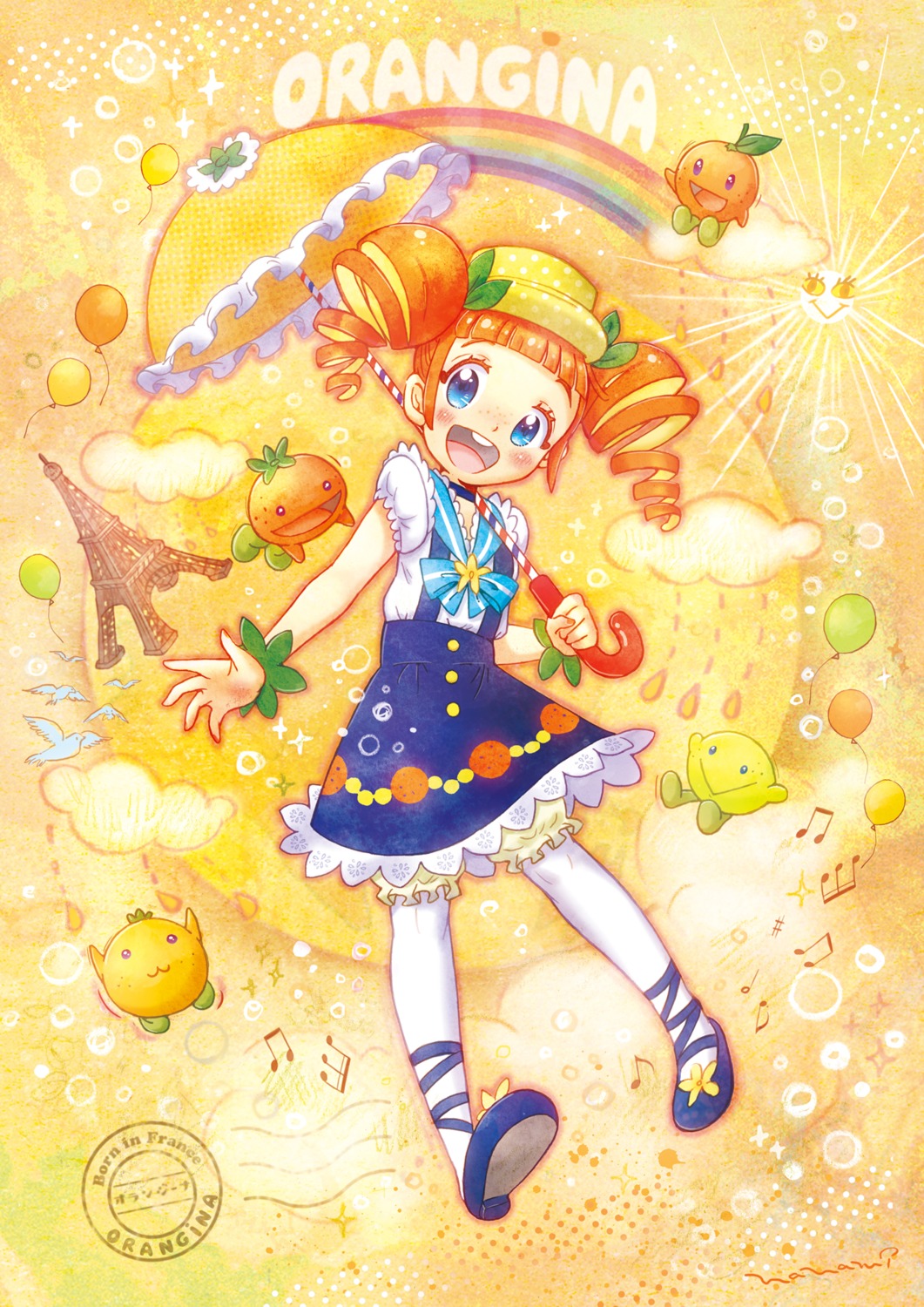 bloomers, dress, nanami_tomorou, orangina, pantyhose, umbrella