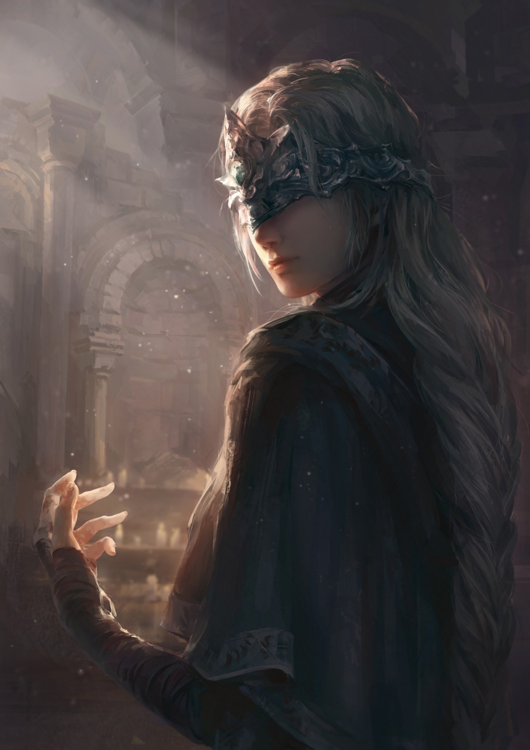 bandages, dark_souls_3, fire_keeper, jlien-
