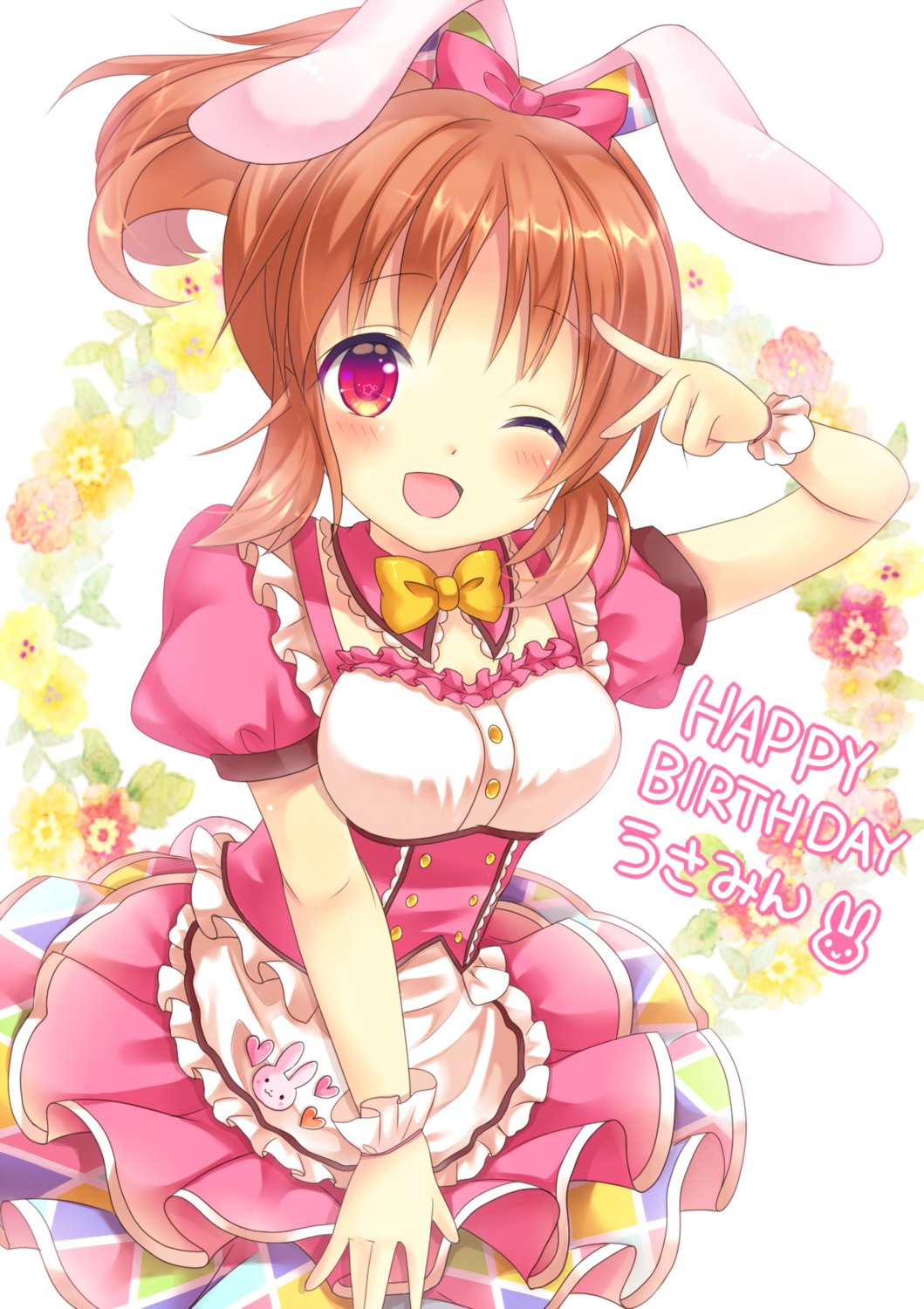 abe_nana, animal_ears, bunny_ears, dress, harukaruha, the_idolm@ster, the_idolm@ster_cinderella_girls