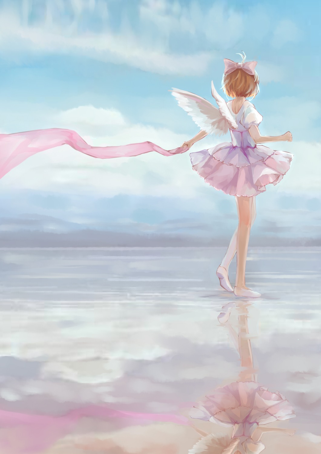 card_captor_sakura, dress, eve_kurigoyu, kinomoto_sakura, wings