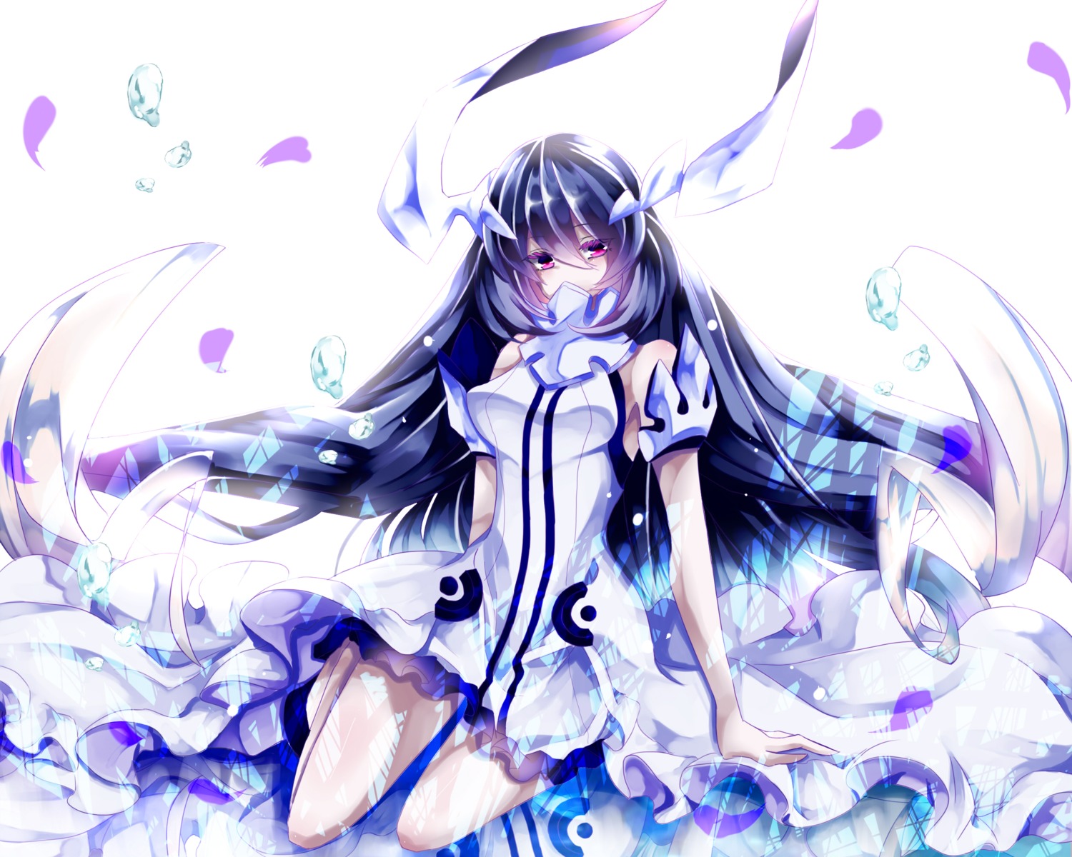 anchorage_water_oni, dress, horns, kantai_collection, puuneko, see_through