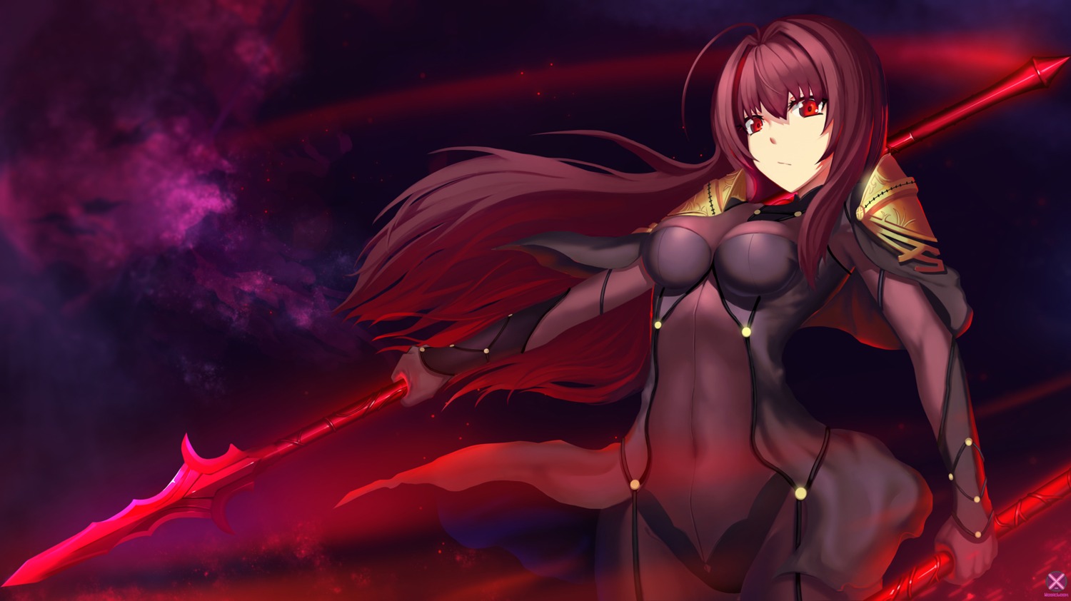 armor, bodysuit, fate/grand_order, fate/stay_night, mahousho, scathach_(fate), weapon