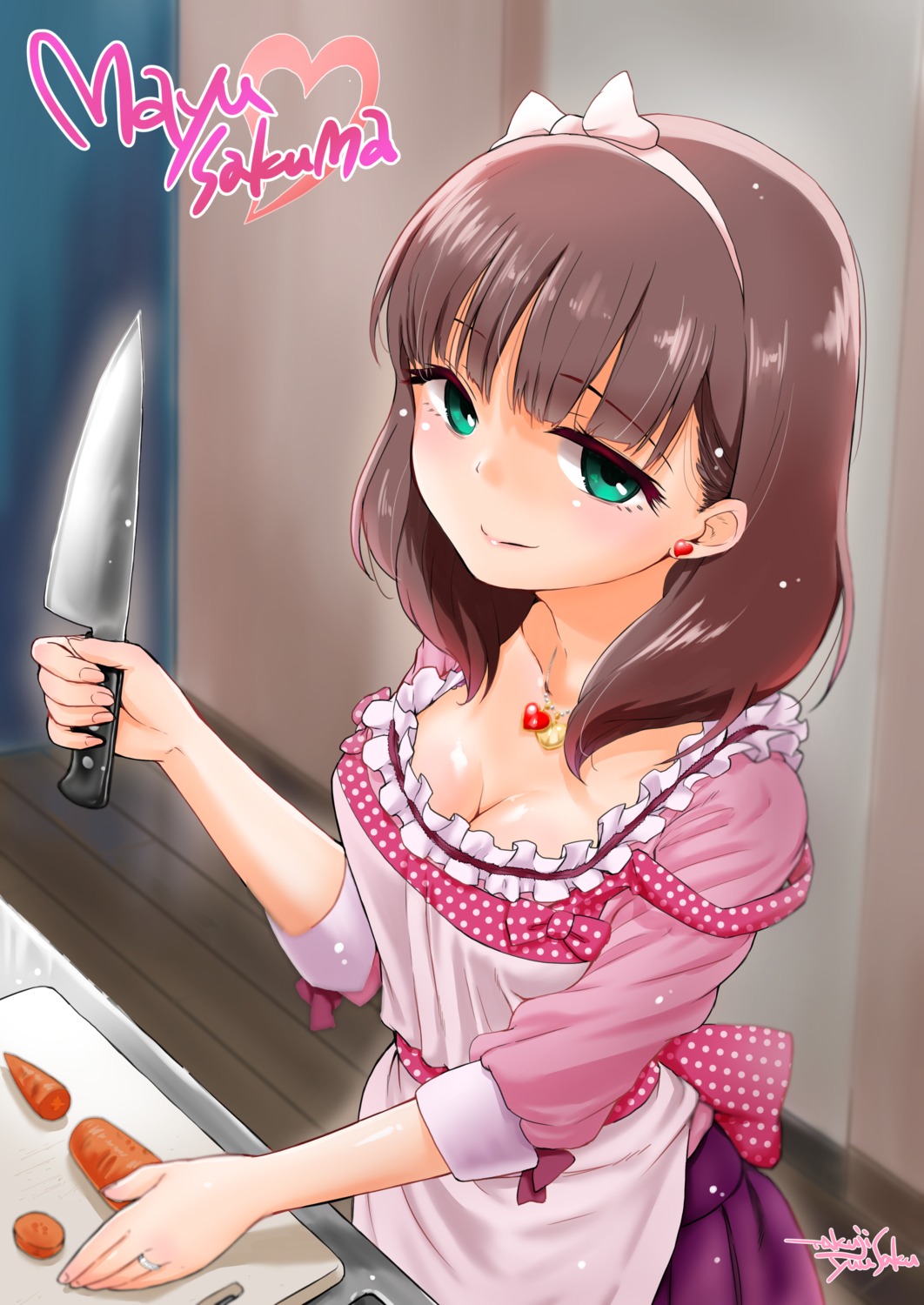 cleavage, sakuma_mayu, takuji_yuusaku, the_idolm@ster, the_idolm@ster_cinderella_girls
