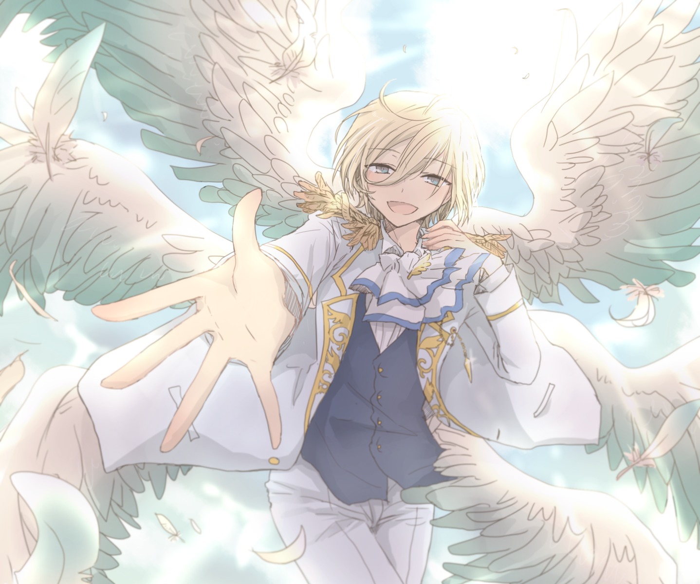 airesu, ensemble_stars!, male, tenshouin_eichi, wings