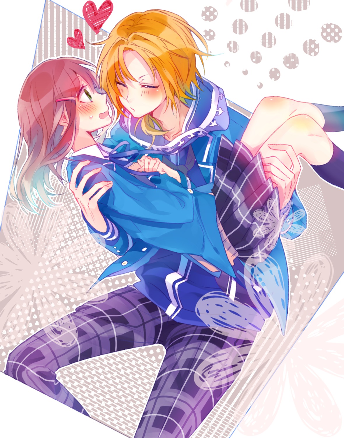 anzu_(ensemble_stars!), ensemble_stars!, seifuku, tsukinaga_leo, tyanotya