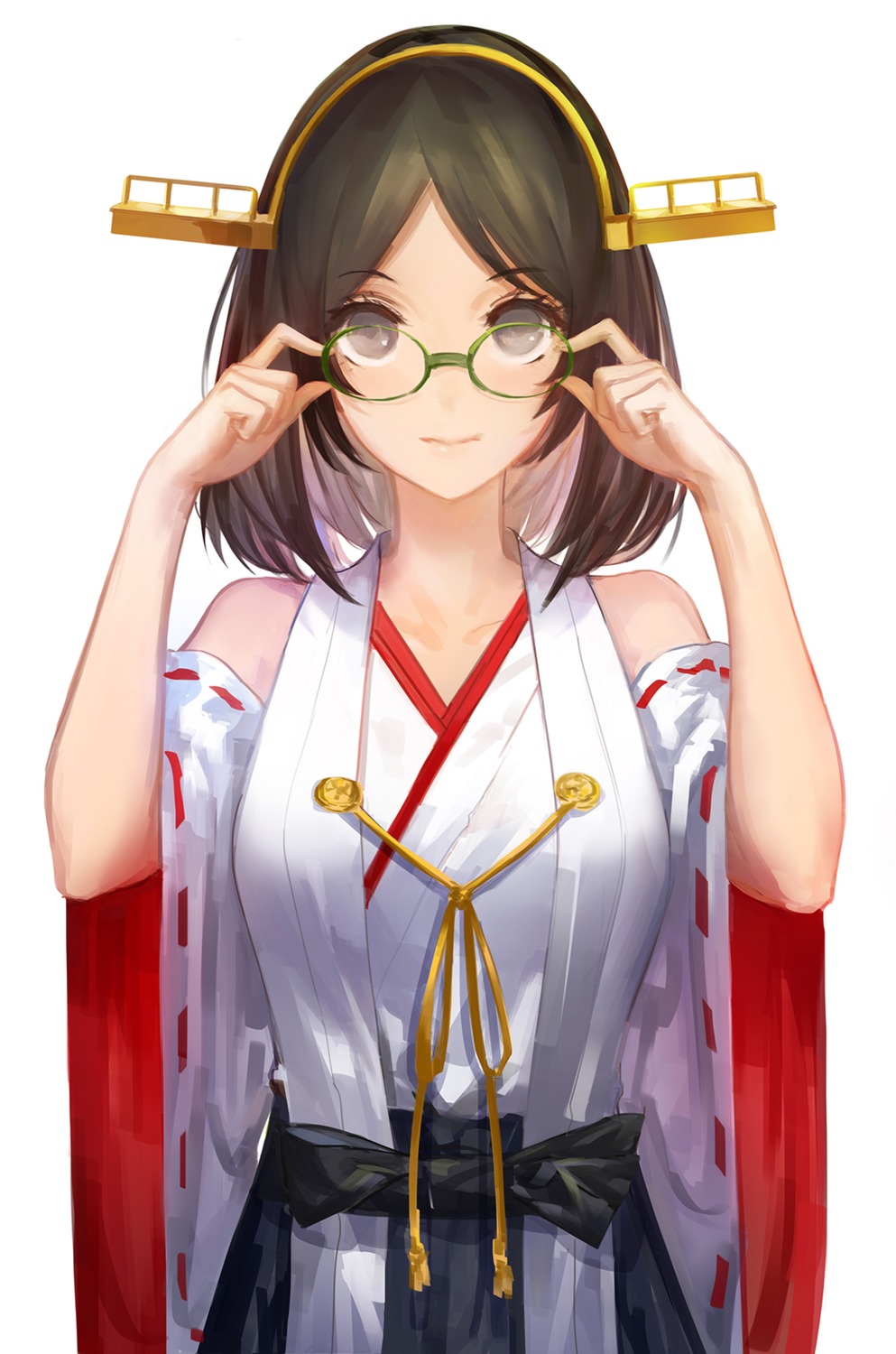 kantai_collection, kincora, kirishima_(kancolle), megane