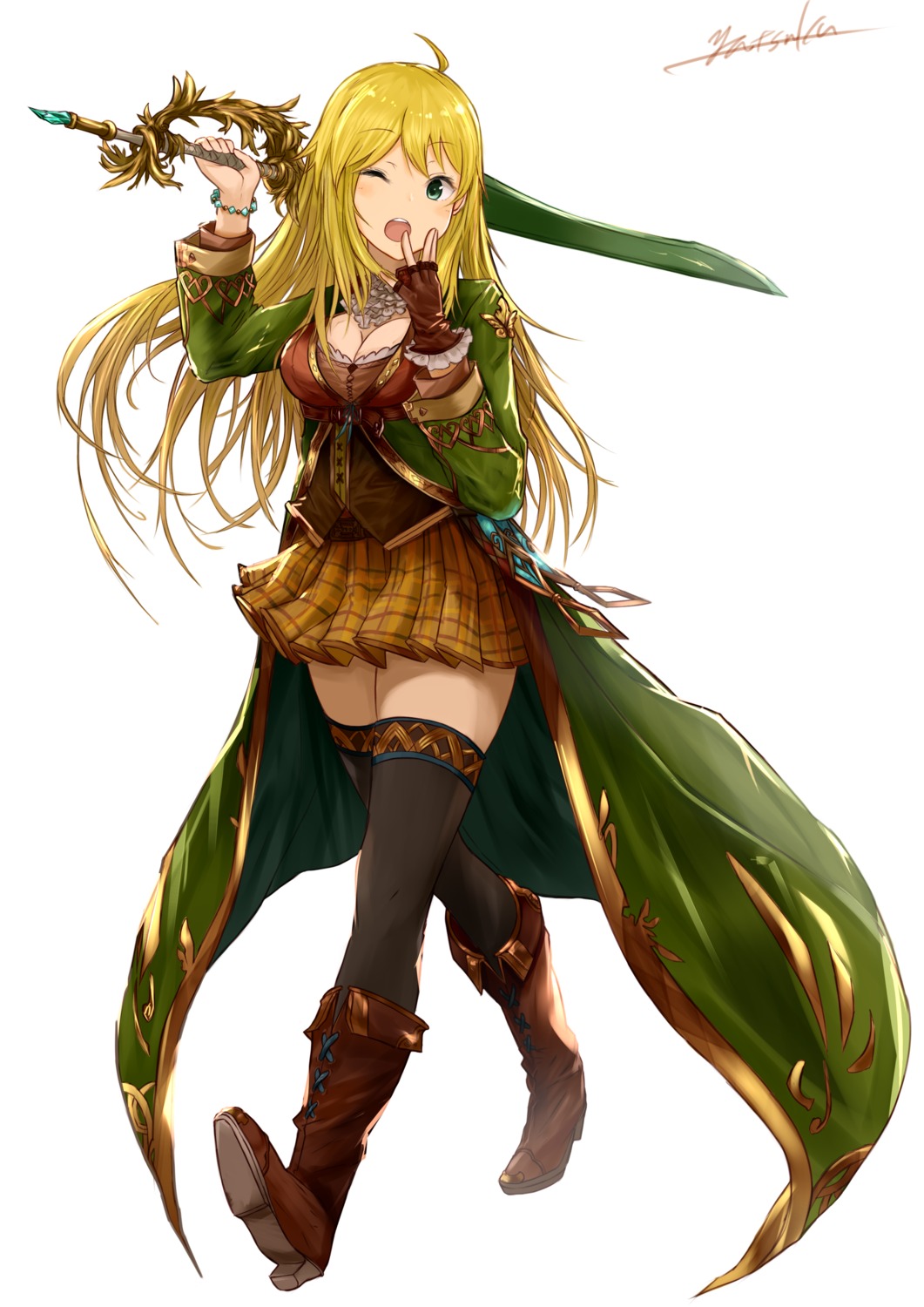 cleavage, cosplay, granblue_fantasy, heels, hoshii_miki, sword, the_idolm@ster, the_idolm@ster_cinderella_girls