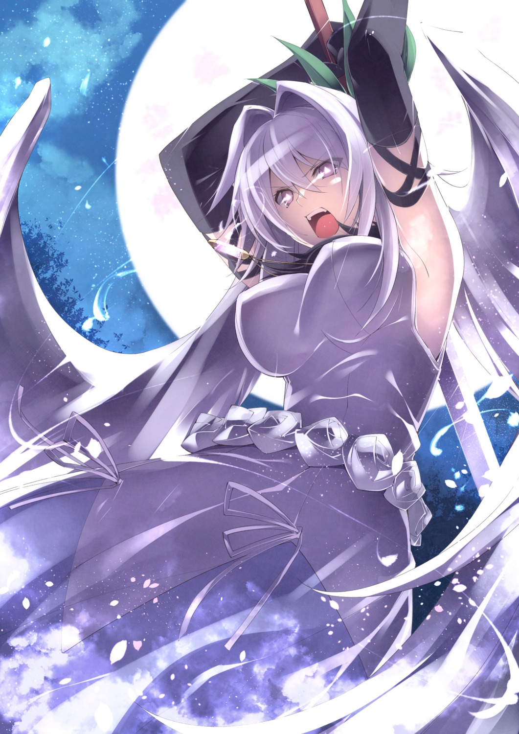 dress, engi_threepiece, hijikimeshi, sword, wings, yumekui_merry