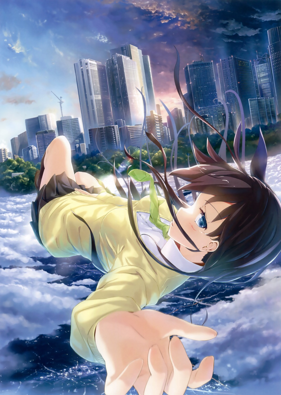 landscape, seifuku, sweater, wingheart