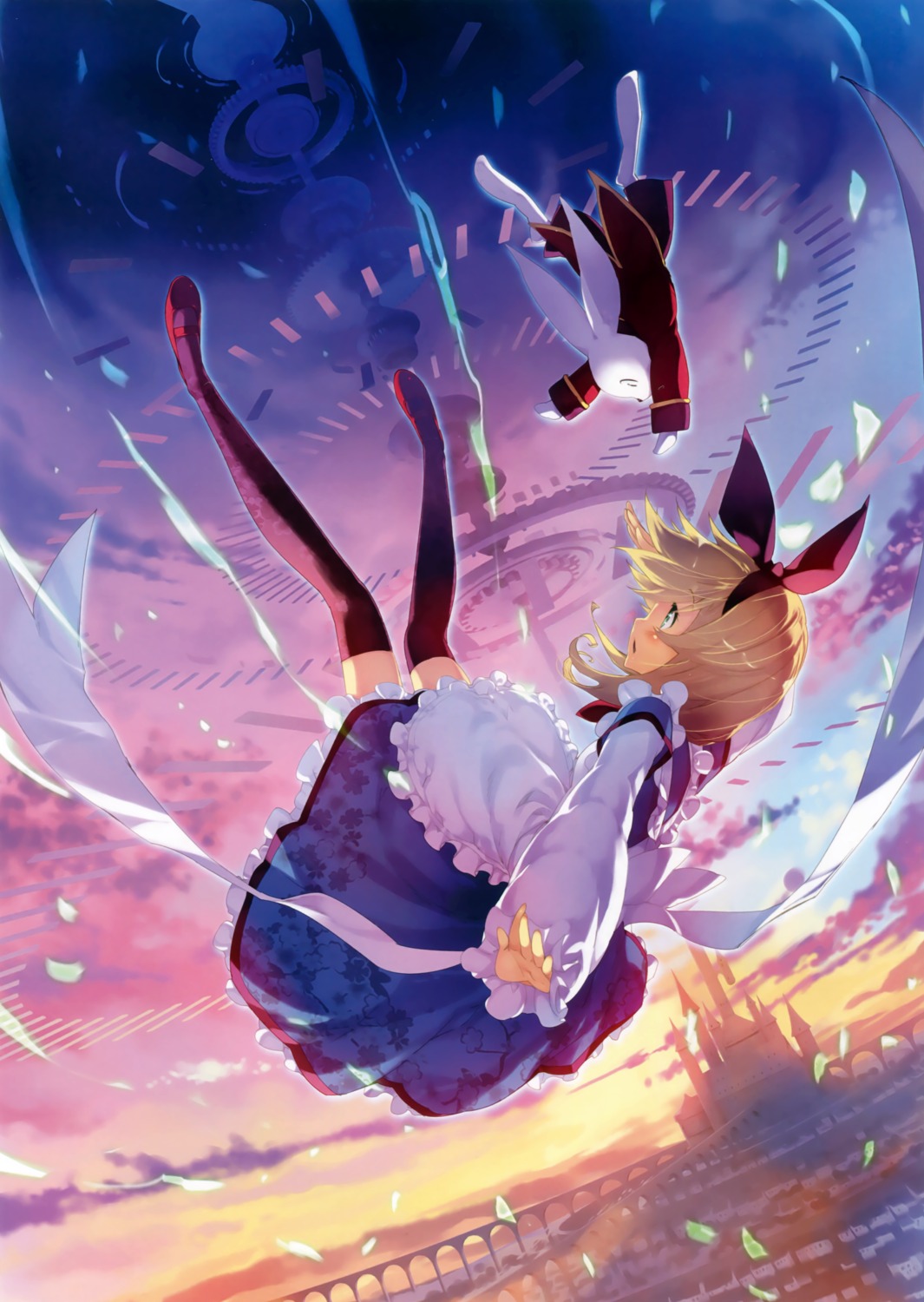 alice, alice_in_wonderland, dress, thighhighs, ueda_ryou