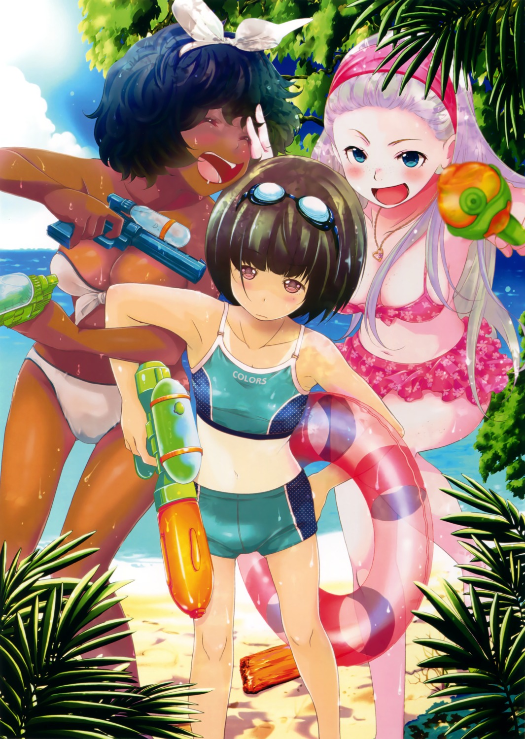 bikini, cleavage, gun, seguchi_takahiro, swimsuits