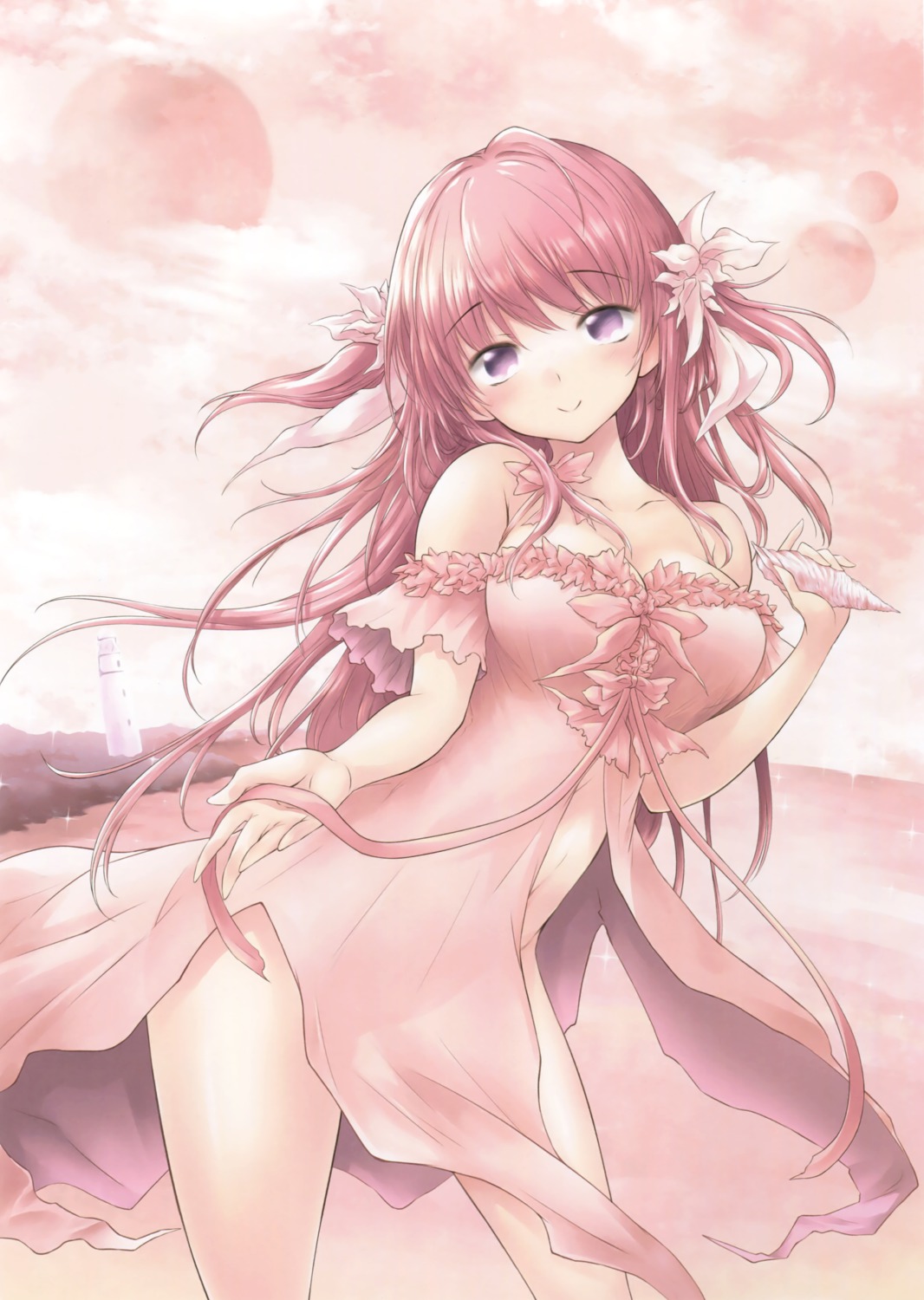 cleavage, dress, mizuki_takehito