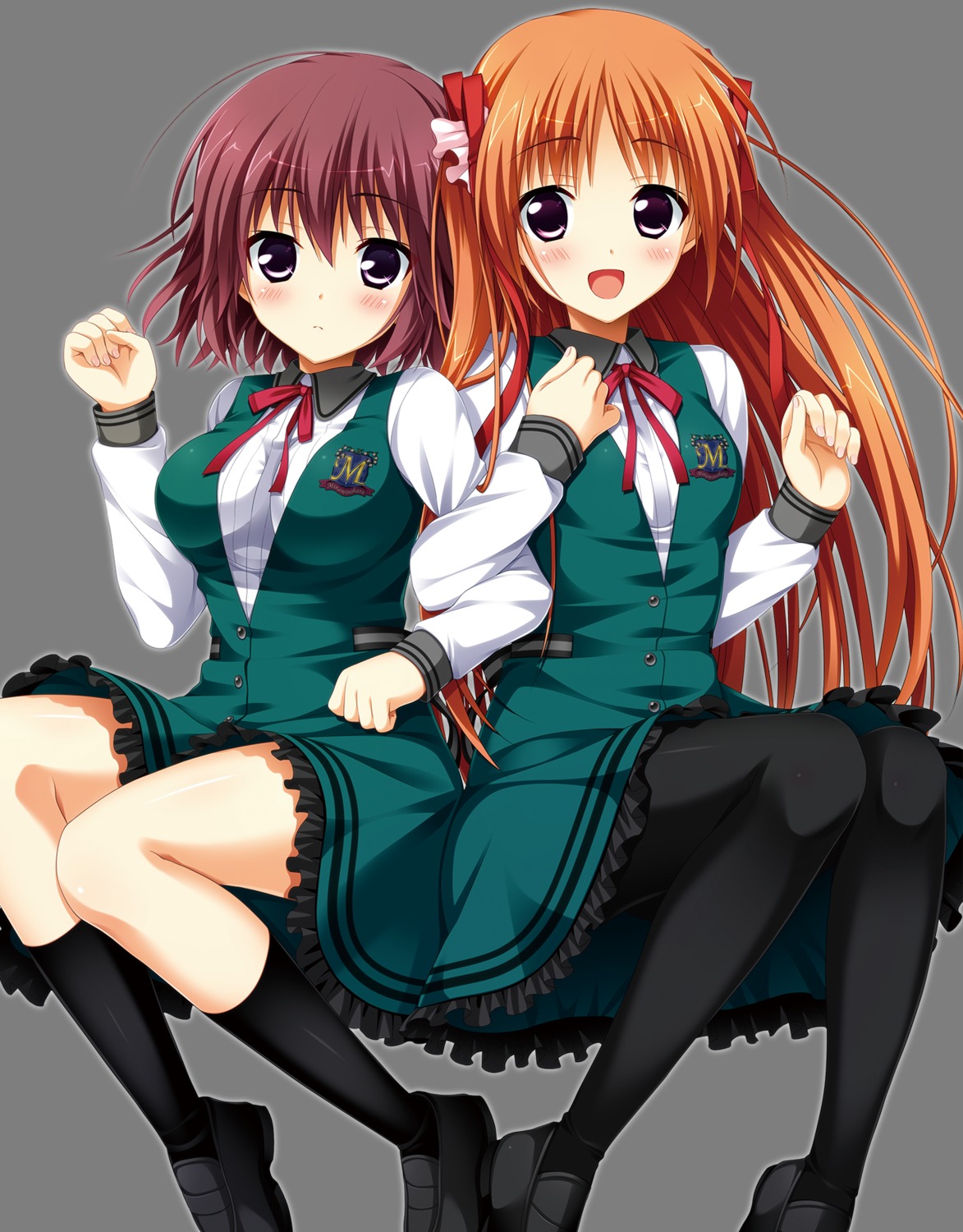 asa_project, fuyuichi_monme, kita_kyouko, kita_mei, pantyhose, puramai_wars, seifuku, transparent_png