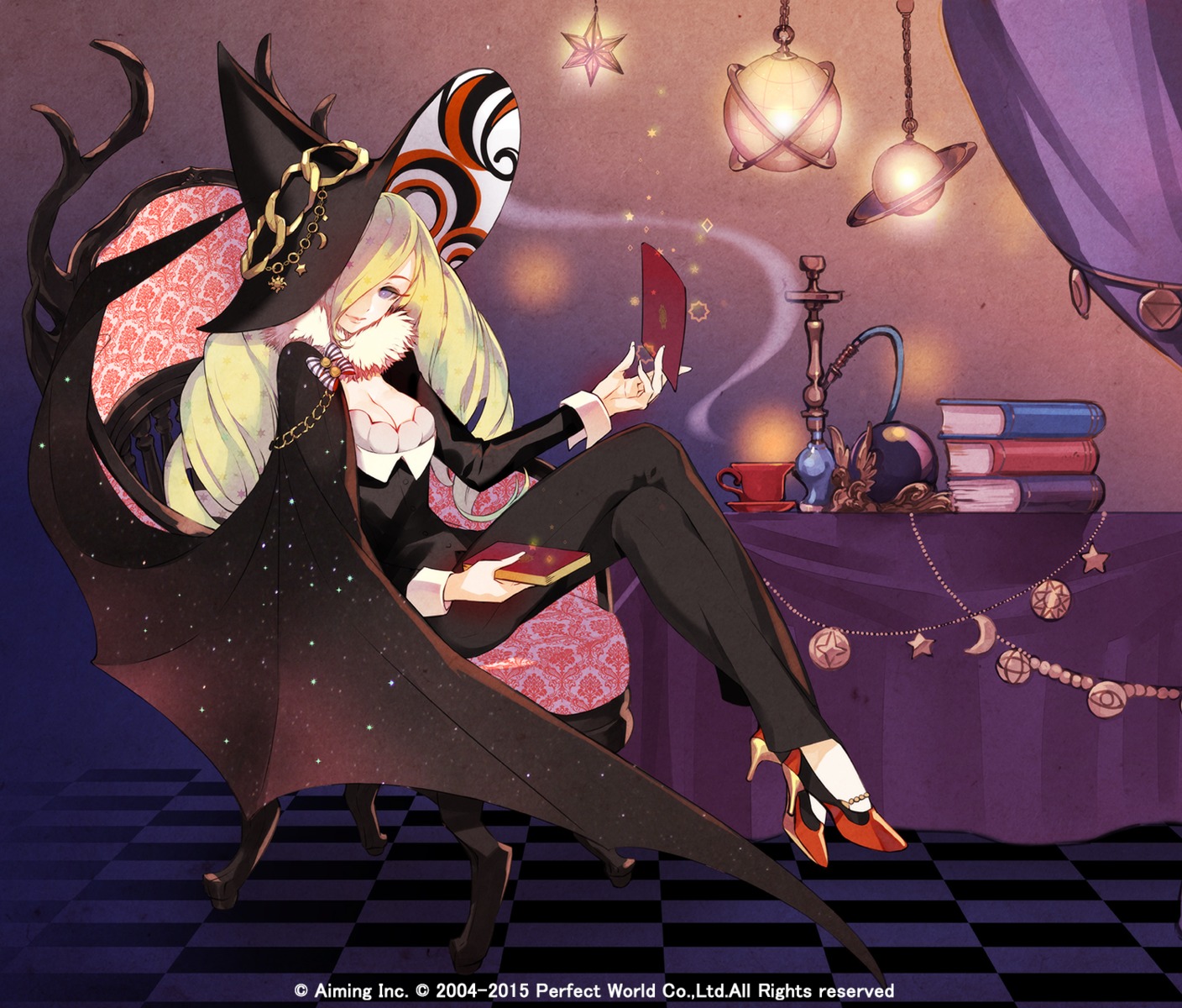 cleavage, gin, heels, perfect_world, witch