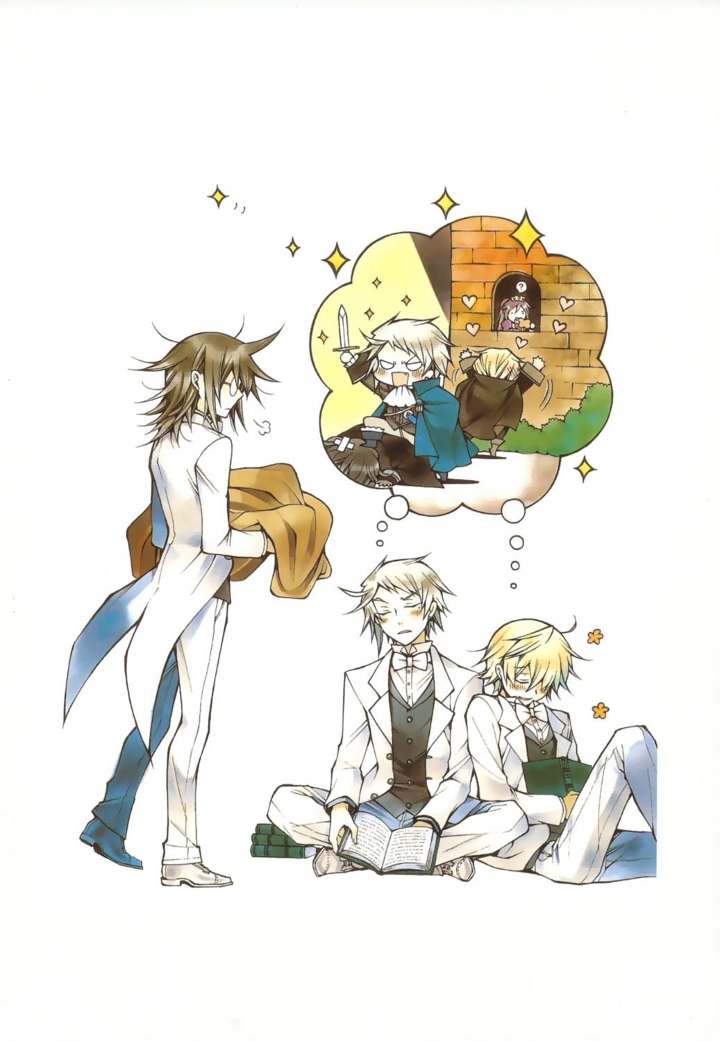 eliot_nightray, leo_baskerville, male, megane, mochizuki_jun, oz_vessalius, pandora_hearts, sword
