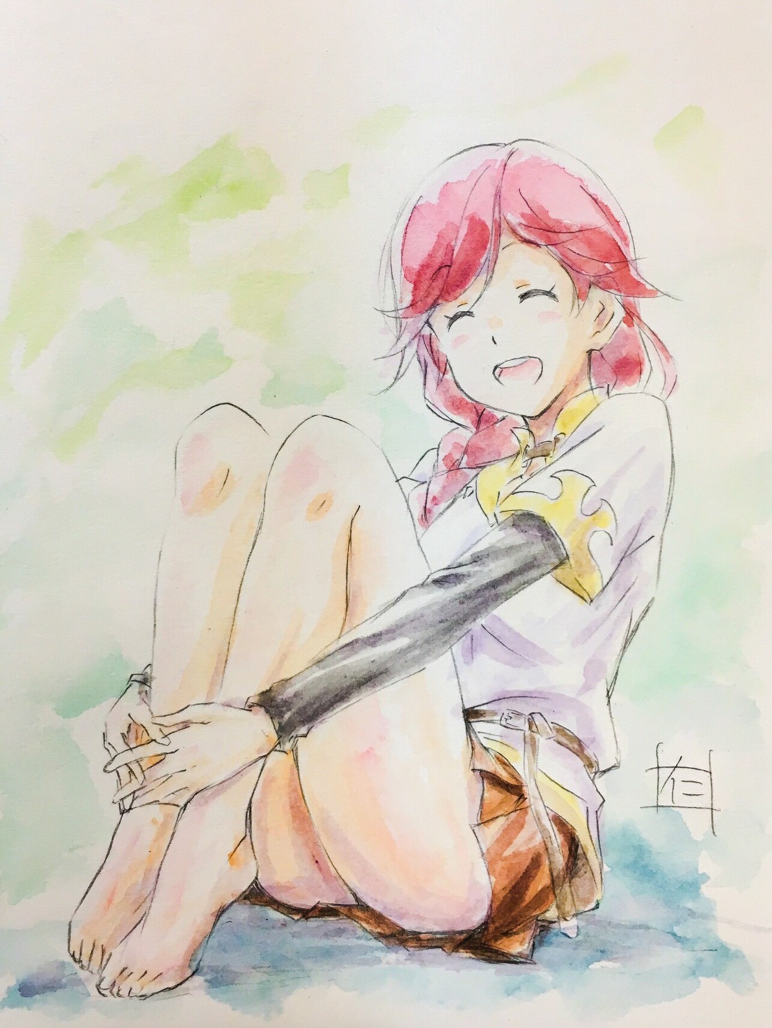feet, hai_to_gensou_no_grimgar, nii_manabu, nopan, yume_(grimgar)