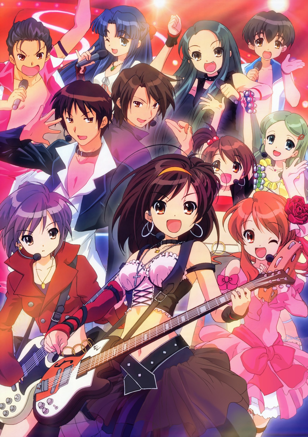 asahina_mikuru, asakura_ryouko, ikeda_shouko, kimidori_emiri, koizumi_itsuki, kunikida, kyon, kyon's_sister