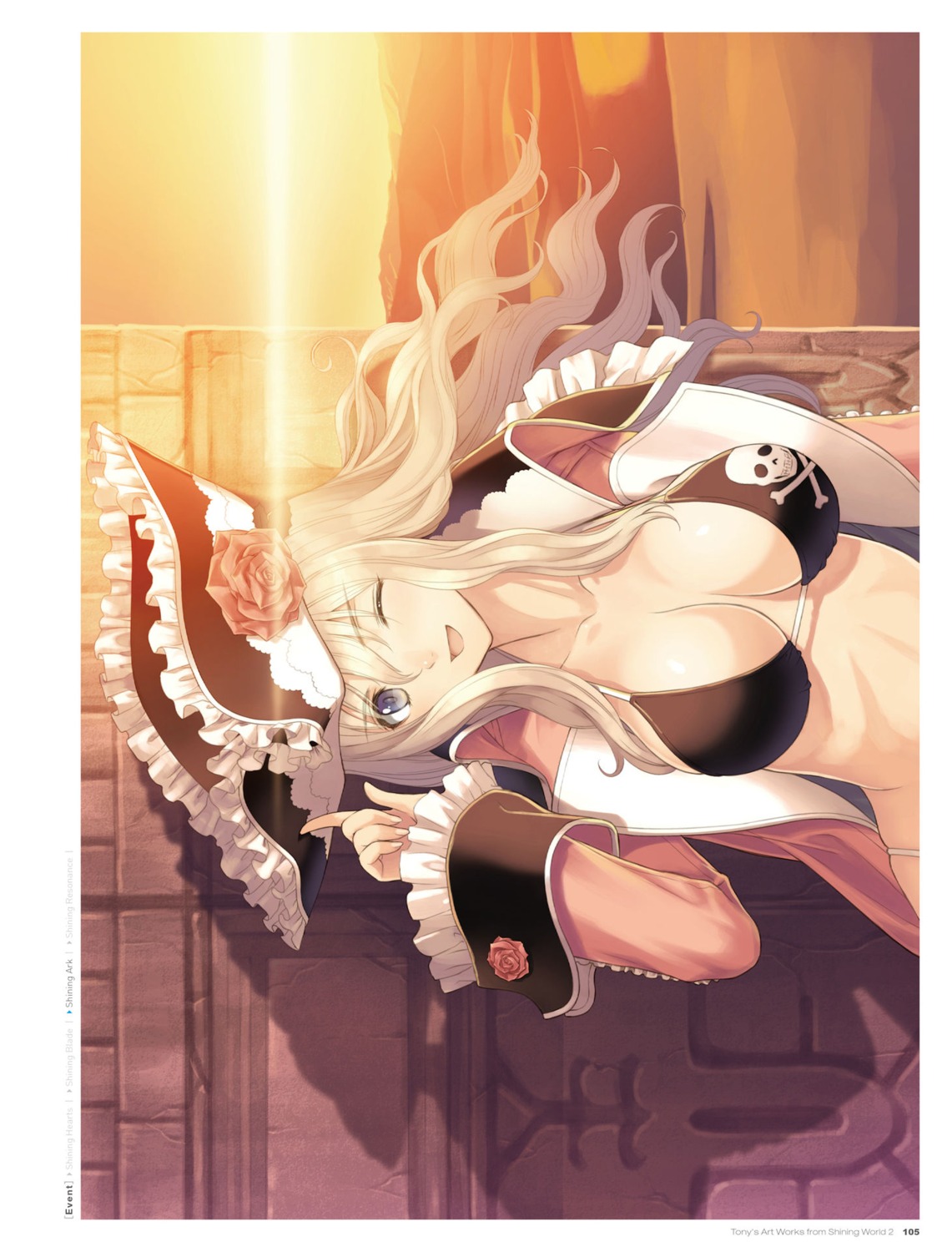bikini, cleavage, digital_version, open_shirt, pirate, shining_ark, shining_world, swimsuits