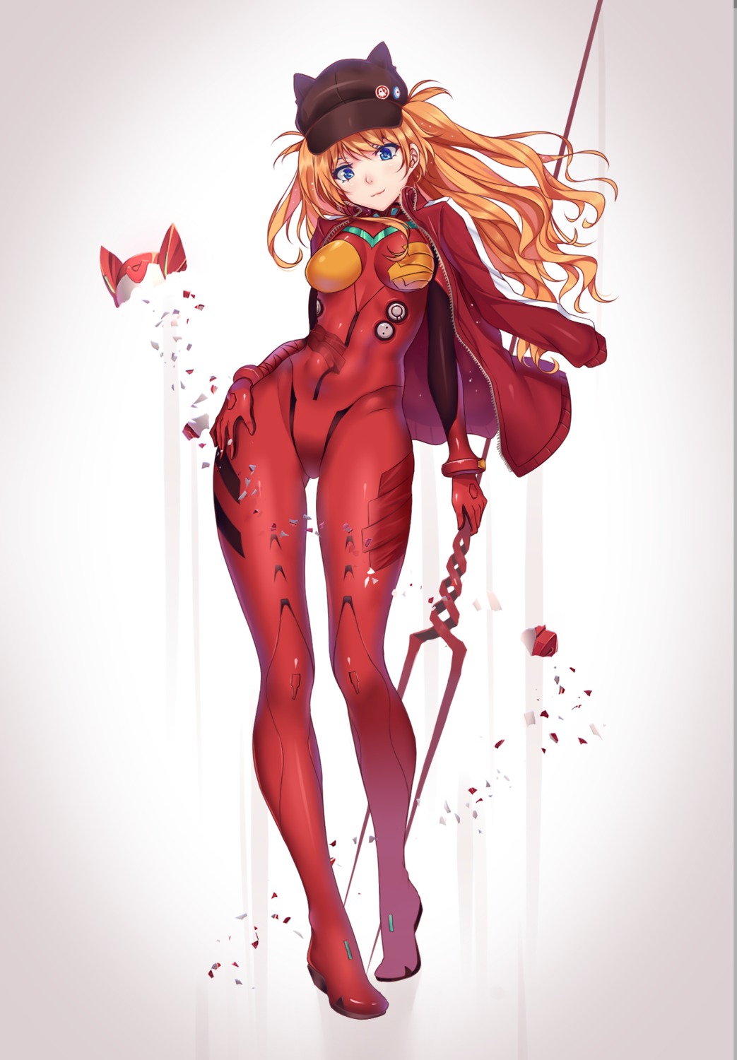 bodysuit, neon_genesis_evangelion, sanbaisoku_ikaros, souryuu_asuka_langley, weapon