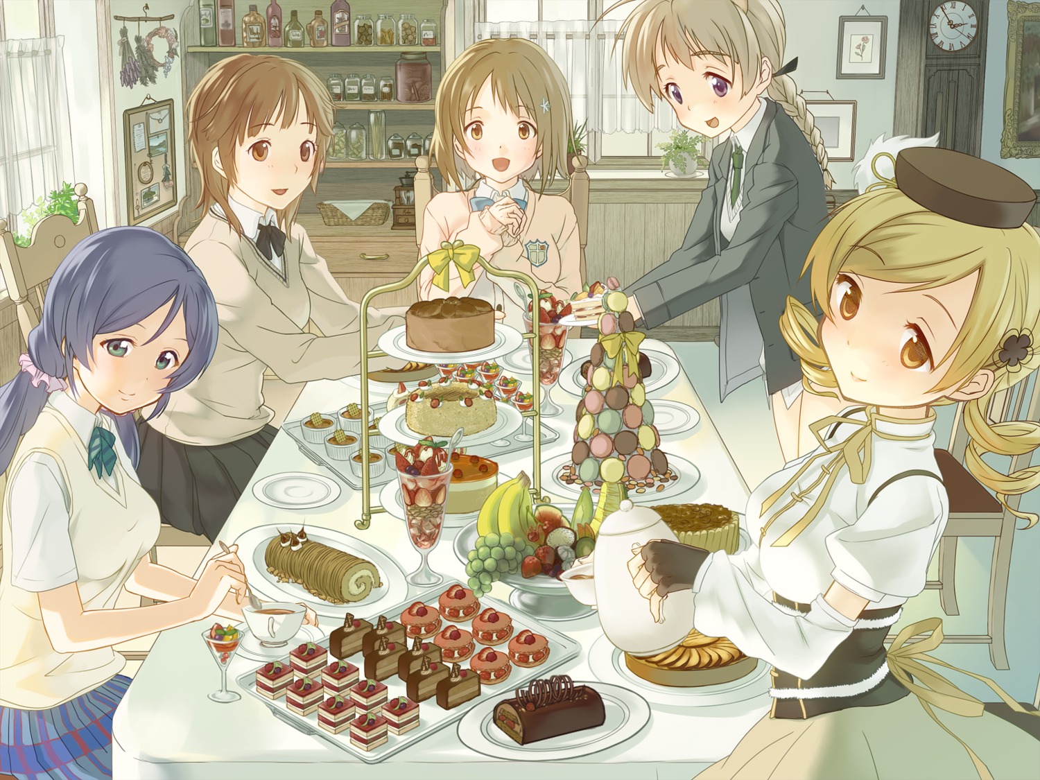 amagami, crossover, love_live!, love_live!_(series), lynette_bishop, mahou_shoujo_madoka_magica, mimura_kanako, sakurai_rihoko