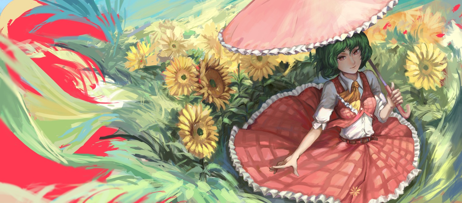 jiliang_ji_ying, kazami_yuuka, touhou, umbrella