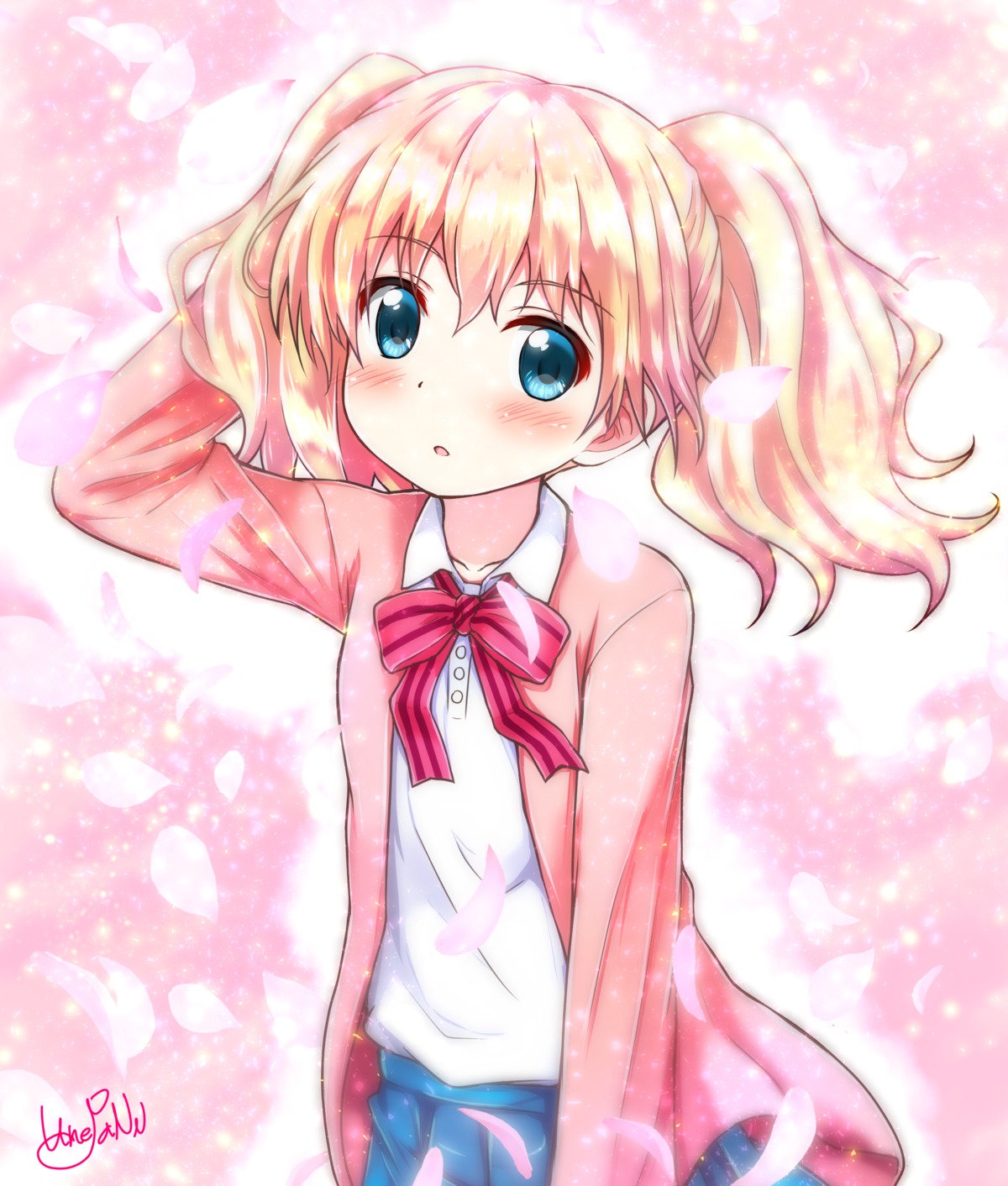 alice_cartelet, autographed, kin-iro_mosaic, seifuku, sweater, uneune