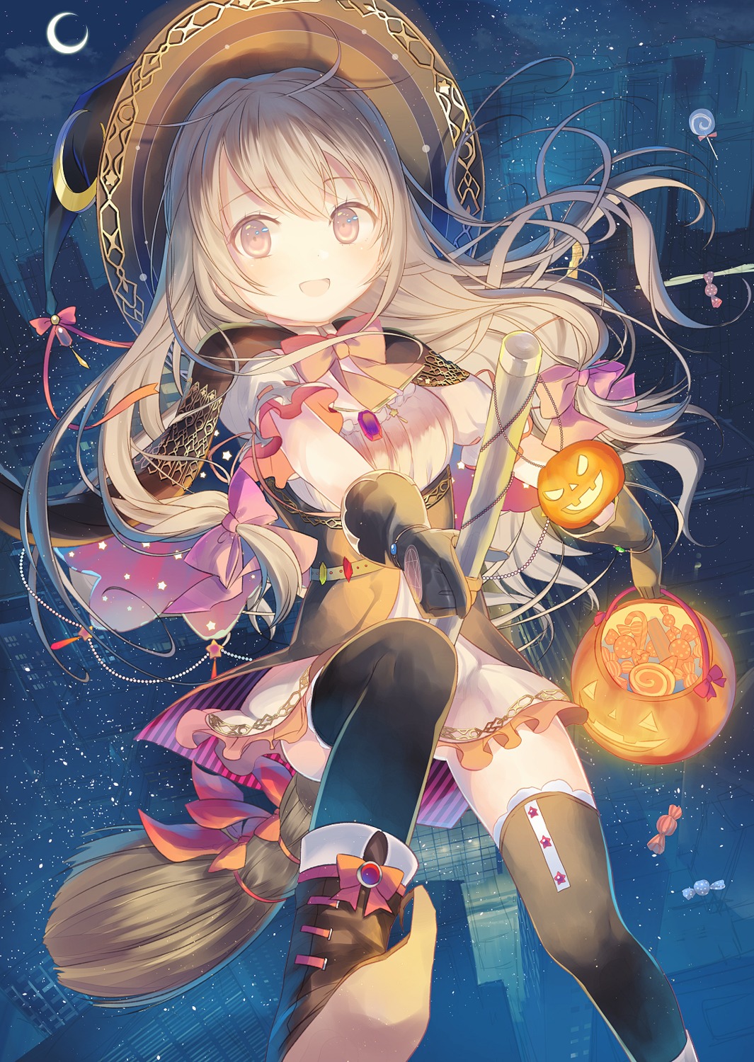 dress, halloween, iori_yosuga, thighhighs, witch