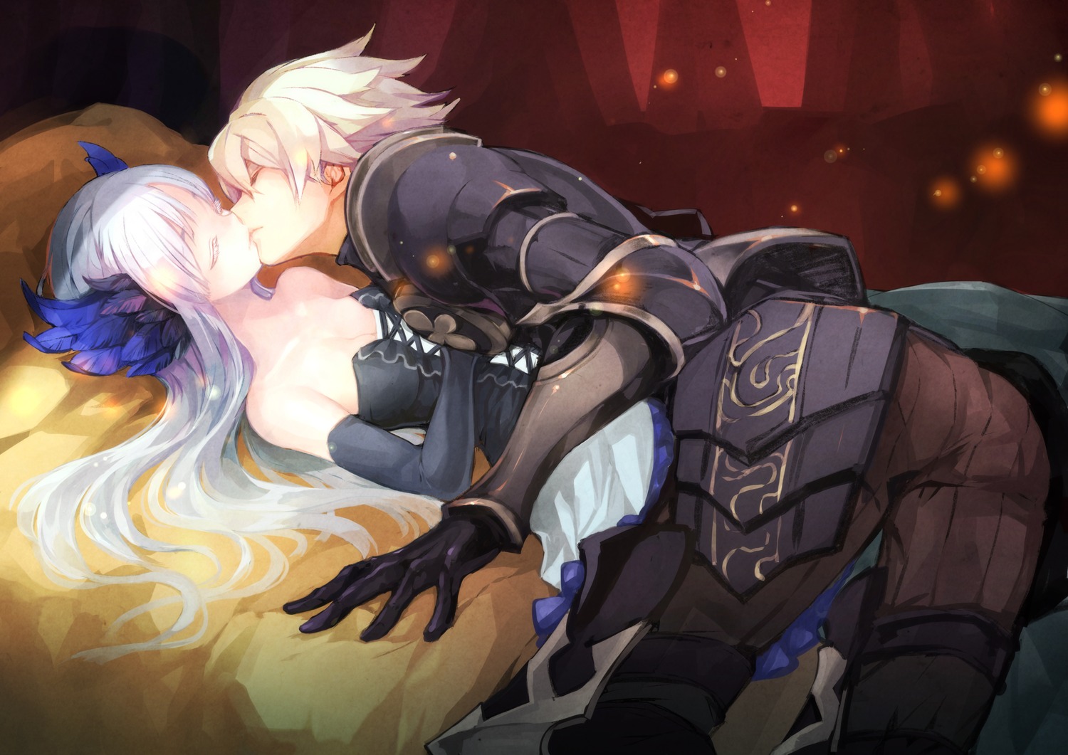 armor, cleavage, dress, gin, gwendolyn, odin_sphere, oswald