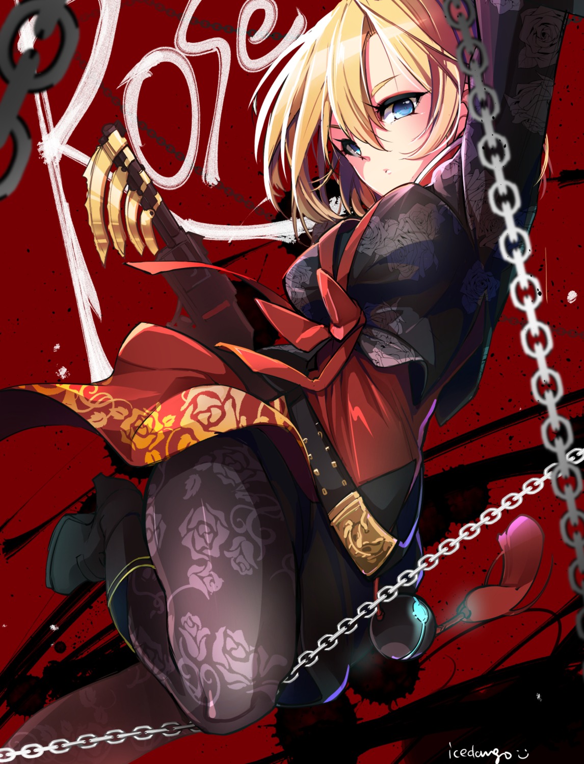 elsword, gun, heels, kuroshio_maki, rose_(elsword)