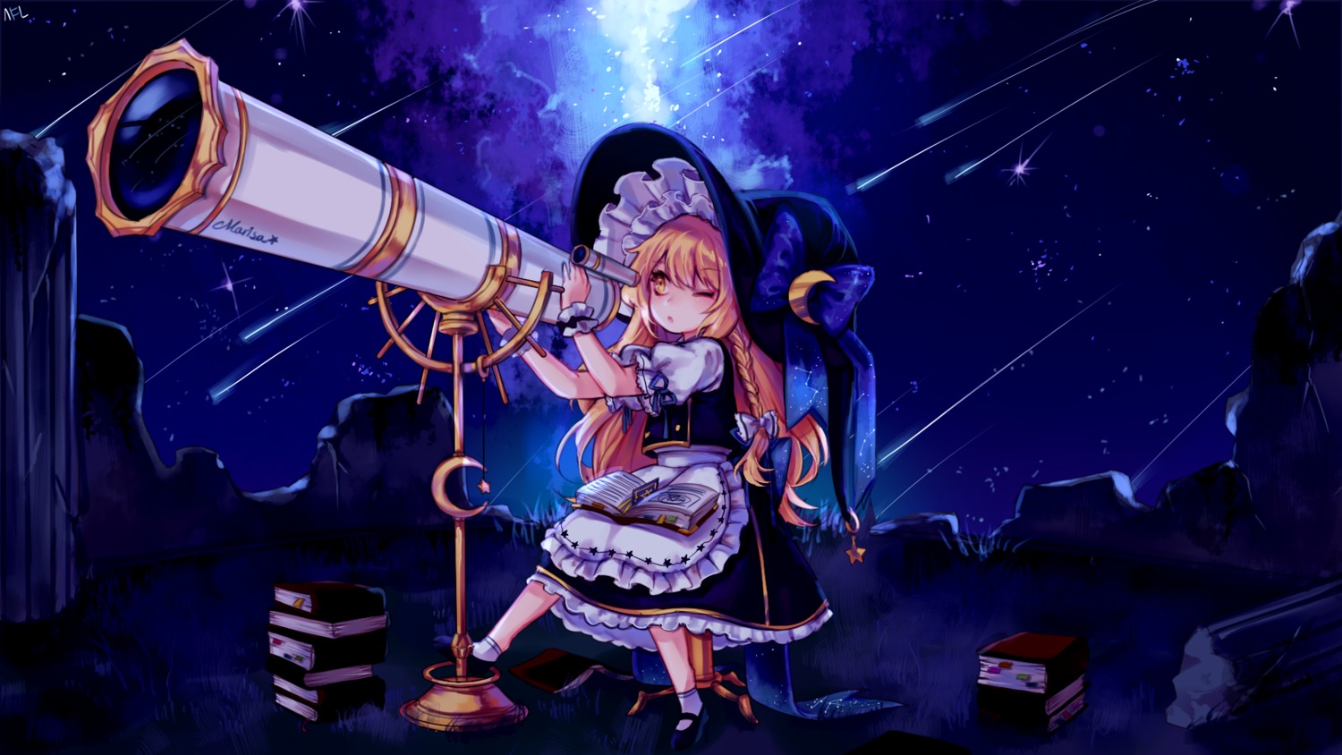 kirisame_marisa, tis_(shan0x0shan), touhou, wallpaper, witch