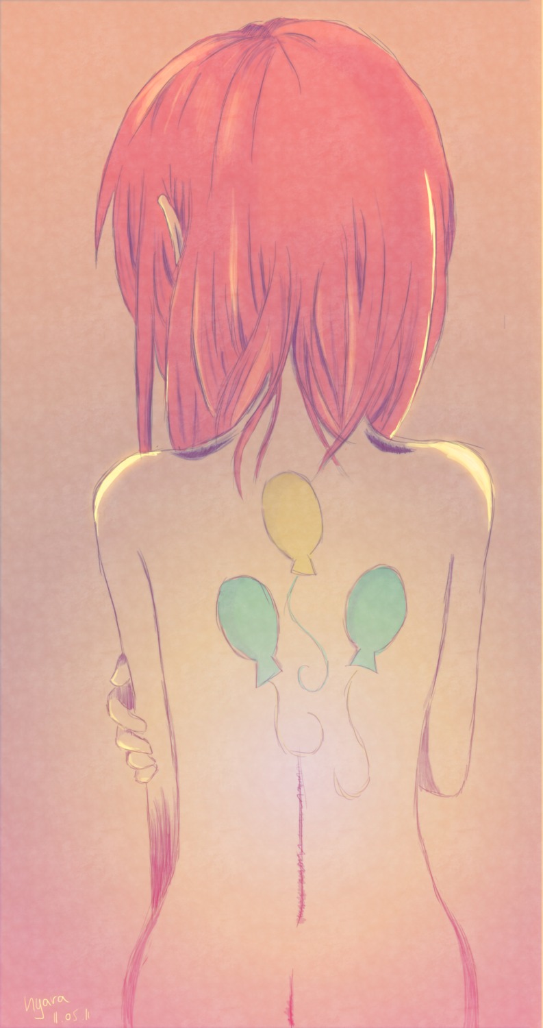 anthropomorphization, ass, hermelin-chan, my_little_pony, my_little_pony:_friendship_is_magic, naked, pinkie_pie, pointy_ears, tattoo