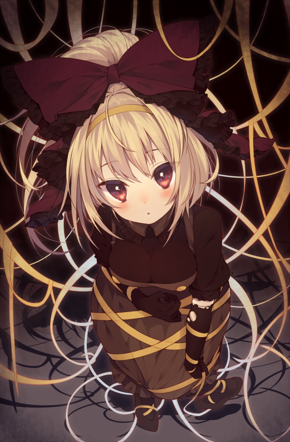 bondage, dress, kurodani_yamame, pantyhose, torn_clothes, touhou, usamata