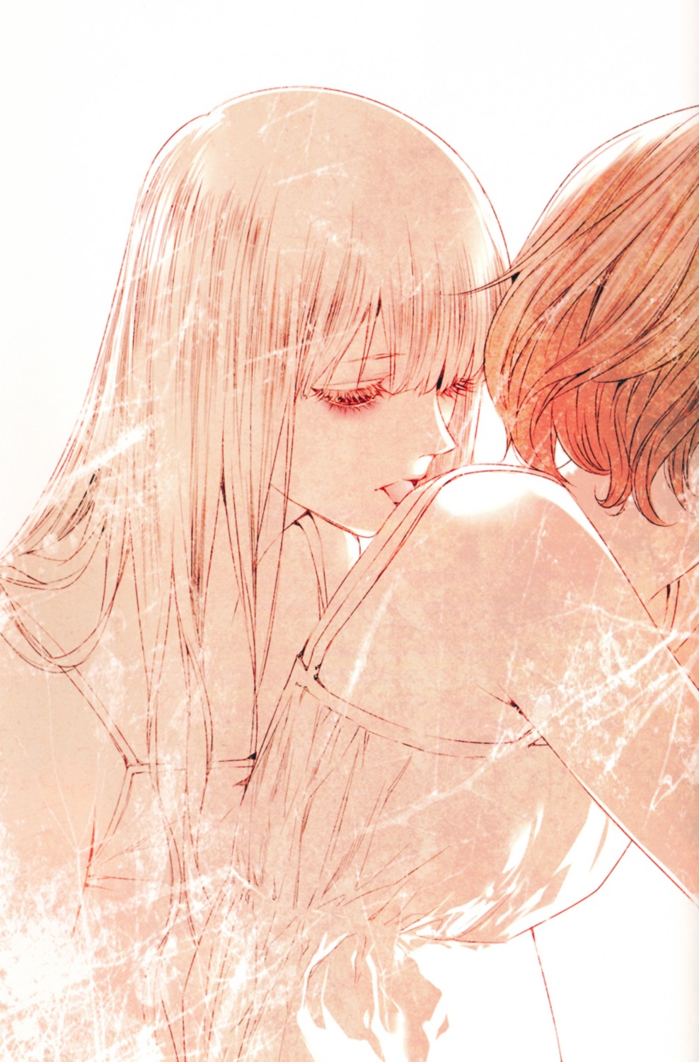 dress, kiyohara_hiro, monochrome, summer_dress, yuri