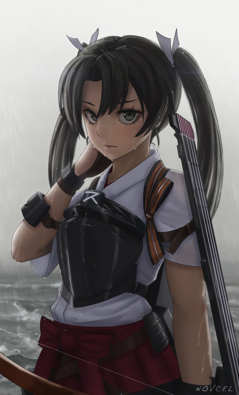 kantai_collection, novcel, weapon, wet, wet_clothes, zuikaku_(kancolle)