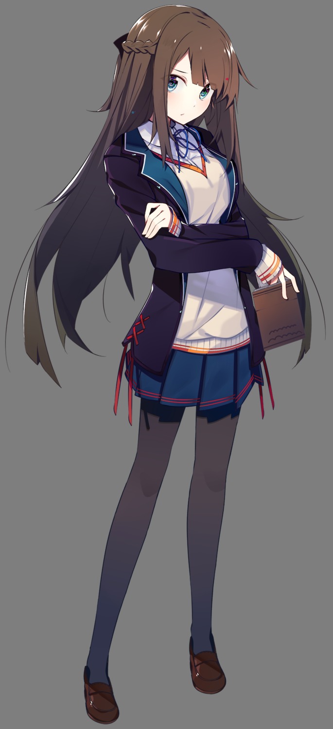 benio_(dontsugel), lack_girl, pantyhose, seifuku, transparent_png