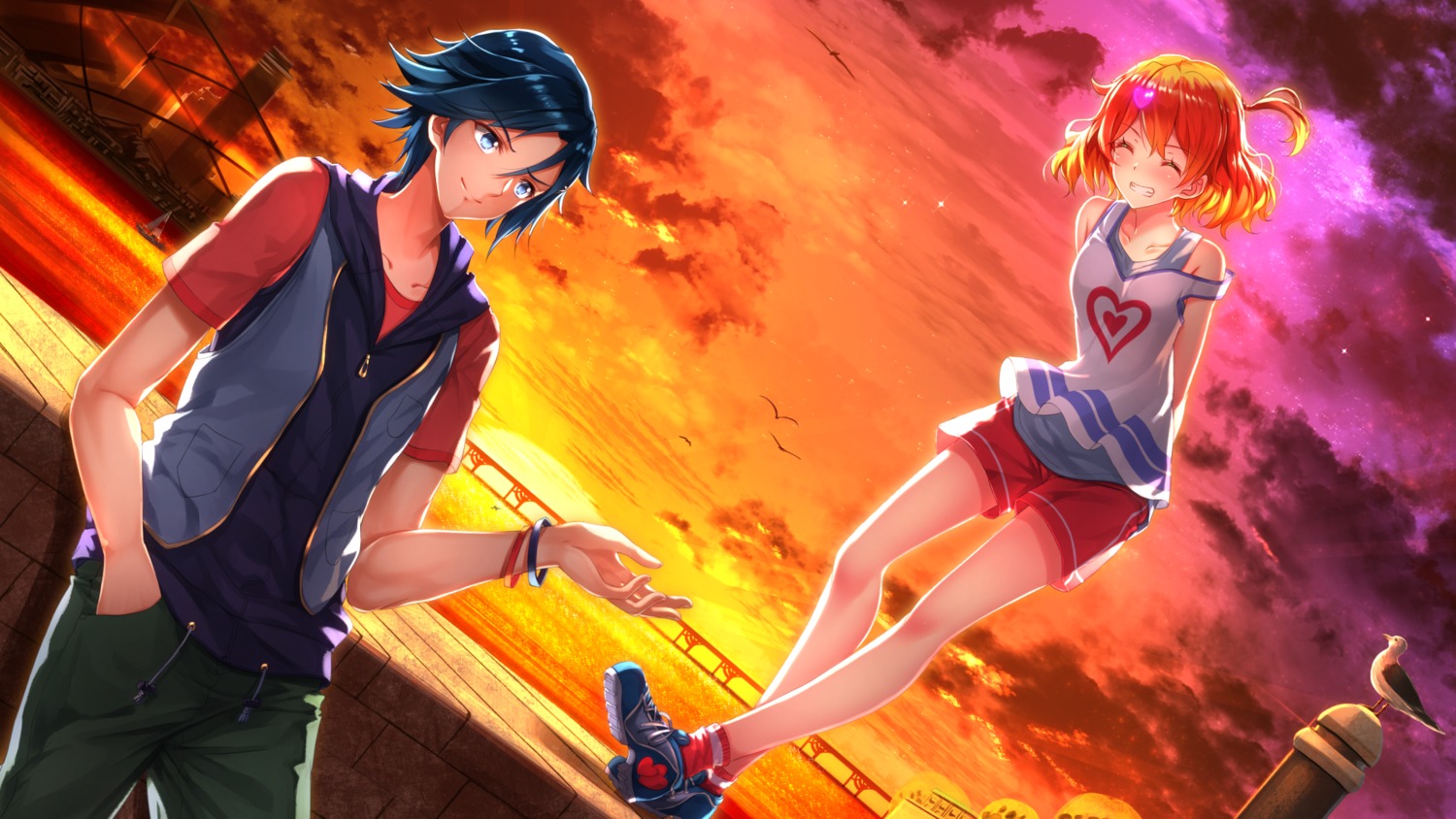 freyja_wion, hayate_immelmann, macross_delta, swordsouls, wallpaper