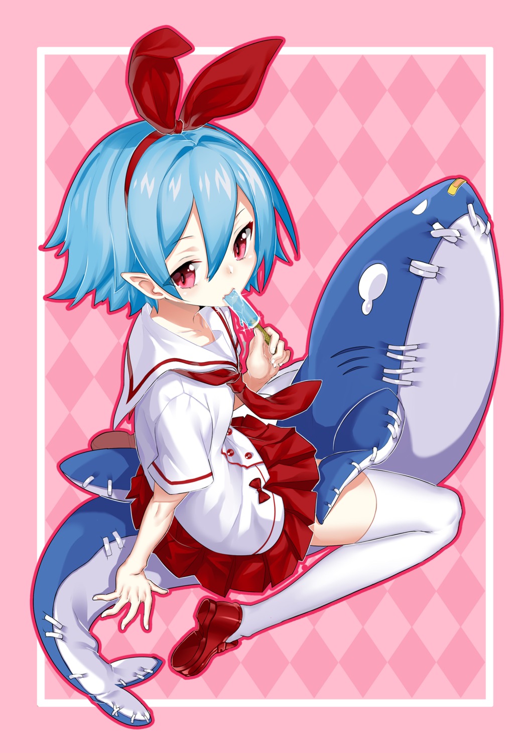 disgaea, kikimi, pleinair, pointy_ears, same_(disgaea), seifuku, thighhighs
